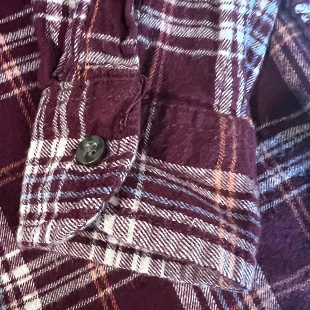 Lot -Casual Button Down Shirts - Blue, Red, Purple Plaid - Picture 4 of 16